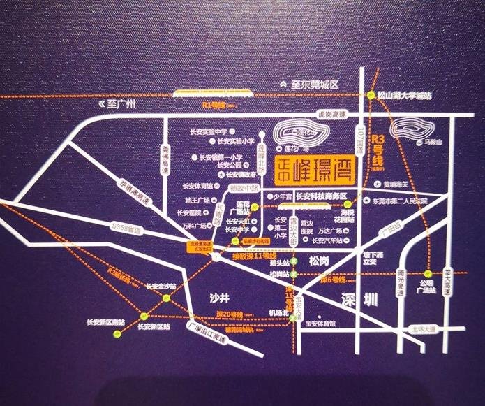 正中峰璟湾交通图