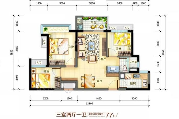 和昌众筑中央园著户型图